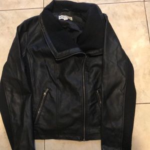 Faux Leather Moto Jacket